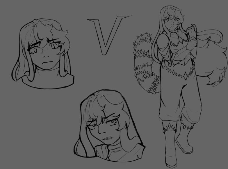 NEW COMMISSION EXAMPLE LINE ART